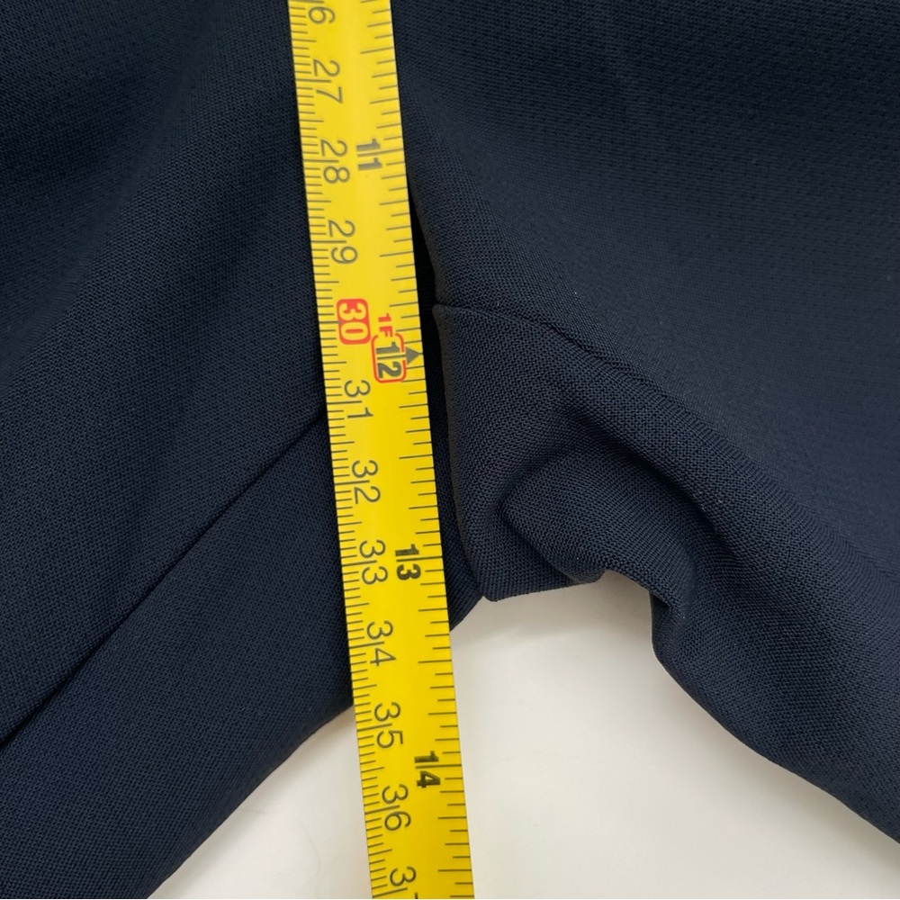 Jenni Kayne Slim Ankle Trouser Pants Cigarette Style Navy Side Zip Size 8 - Picture 13 of 14